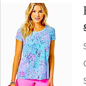 Lilly Pulitzer NWT Etta Scoopneck Top XXL